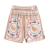 Rhude T Shirt Casual Short Sleeve Shirt Men's and Women's Shorts Shirt