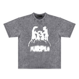 Purple Brand Distressed T Shirts Short Sleeve