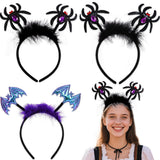 Halloween headband Halloween Spider Headband – Kids’ Fun Feather & Bat Party Hair Accessory