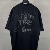 Mens T-shirts Summer Paris Back Crown Classic