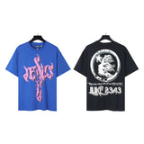 Hellstar T Shirt Alphabet Portrait Casual Men's and Women's Loose Short Sleeve T-Shirt