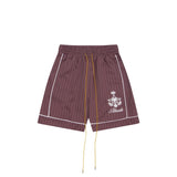 Rhude Shorts Coconut Embroidery Casual Beach Stripe Shorts