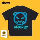 Drew T Shirts Funny Smiley Printed Short Sleeve