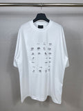 Men T-shirts Paris Full Print Short Sleeve Crew Neck T-Shirt Casual Half Sleeve