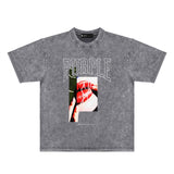 Purple Brand Distressed T Shirts Short Sleeve