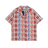 Rhude T Shirt Casual Short Sleeve Shirt Men's and Women's Shorts Shirt