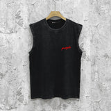 Purple Brand Distressed Tank T Shirts Distressed Sleeveless T-shirt Vest