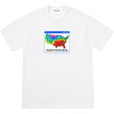 Mens T-shirts 23FW Weather Tee Weather Map United States Map Short Sleeve T-Shirts