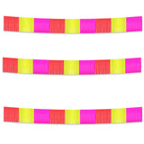 Themed Party Supplies 30×200cm Neon Fringe Banner – Fluorescent PET Streamer for Birthday Party Wall Decor