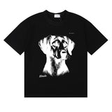 Rhude T Shirt Hound Letter Print Short Sleeve T-Shirt