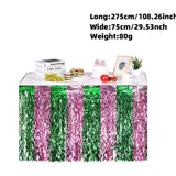 Themed Party Supplies 75×275cm Pink & Green Foil Fringe Table Skirt – Magic Wicked Witch Themed Party Decoration