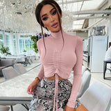 Women Tops Fashion Sexy Breathable Long Sleeves Top (Zj0415)