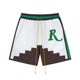 Rhude Shorts Letter Embroidered Casual Shorts Beach Shorts