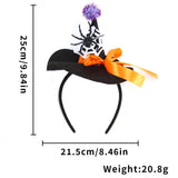 Halloween headband Halloween Party Headband – 3D Witch Hat & Spider Design