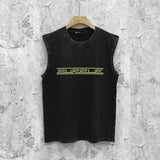 Purple Brand Distressed Tank T Shirts Distressed Sleeveless T-shirt Vest