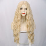 Women's Wigs Middle Part Long Curly Lace Front Wig