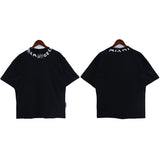 Palm Angels T Shirts Collar Letter Print Short Sleeve T-Shirt