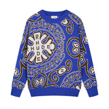 Rhude sweater micro-label letter totem jacquard crew neck sweater