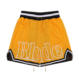 Rhude Shorts Striped Elastic Sport Mesh Basketball Shorts