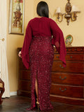 Women Party Dress Temperament Banquet Evening Gown (Ss0416)