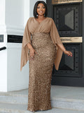 Women Party Dress Temperament Banquet Evening Gown (Ss0416)