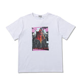 C.e t shirts character covering face front and back printing round neck pullover short sleeves