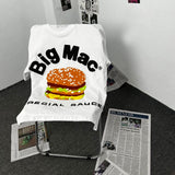 Men T-shirts CPFM X McDonalds X Cacus Jack McDonald's joint hamburger foam short-sleeved T-shirt