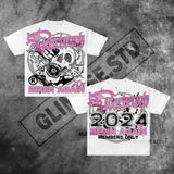Street Unisex T-shirt 'Begin Again' Skull Pattern Tee