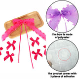 Themed Party Supplies 40pcs Handmade Heart Tulle Bows – Small Bow Accessories for Girls’ Birthday Party Decorations