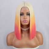 Women'S Wigs Short Bob Lace Front Synthetic Wig