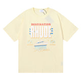 Rhude T Shirt Micro Label Yacht Print Short Sleeve T-Shirt