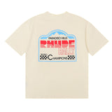 Rhude T Shirt Alphabet Slogan Printed Short Sleeve T-Shirt