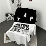 Men T-shirts Travis Scott Cactus Jack Astroworld Letter Print Crew Neck Short Sleeve T Men and Women