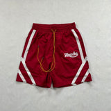 Rhude Shorts Striped Ribbon Color Matching Casual Quick-Drying Shorts Beach Pants