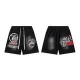 Hellstar Shorts Summer Casual Sports Wash Shorts