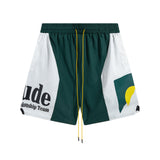 Rhude Shorts Sunset Letter Print Casual Sports Shorts Beach Shorts