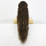 Women's Wigs High Temperature Silk Water Ripple Long Curly Hair Ponytail Hair Extensions Ponytail