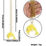 Themed Party Supplies Mermaid Ocean Series Necklace – Party Decoration with Dolphin Pendant & Glitter Tail