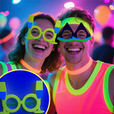 Themed Party Supplies Neon Theme Party Felt Glasses – Kids Birthday Photo Props