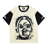 Hellstar T-Shirt Head Print Apricot Short Sleeve T-Shirt