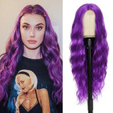 Women's Wigs Middle Part Long Wavy Ombre Lace Front Wig