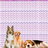 Themed Party Supplies Pet Theme Party Supplies – Pink Cat & Dog Paw Foil Fringe Curtain for Birthday Backdrop