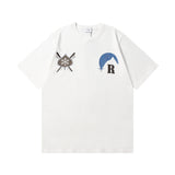 Rhude T Shir Sunset Snow Mountain Print Short Sleeve T-Shirt