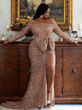 Women Party Dress Sequins Elegant Evening Dress (Ss0416)