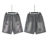 Hellstar Shorts Summer Casual Sports Wash Shorts