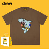 Drew T Shirts T-shirt Cotton Short Sleeve Male Shark