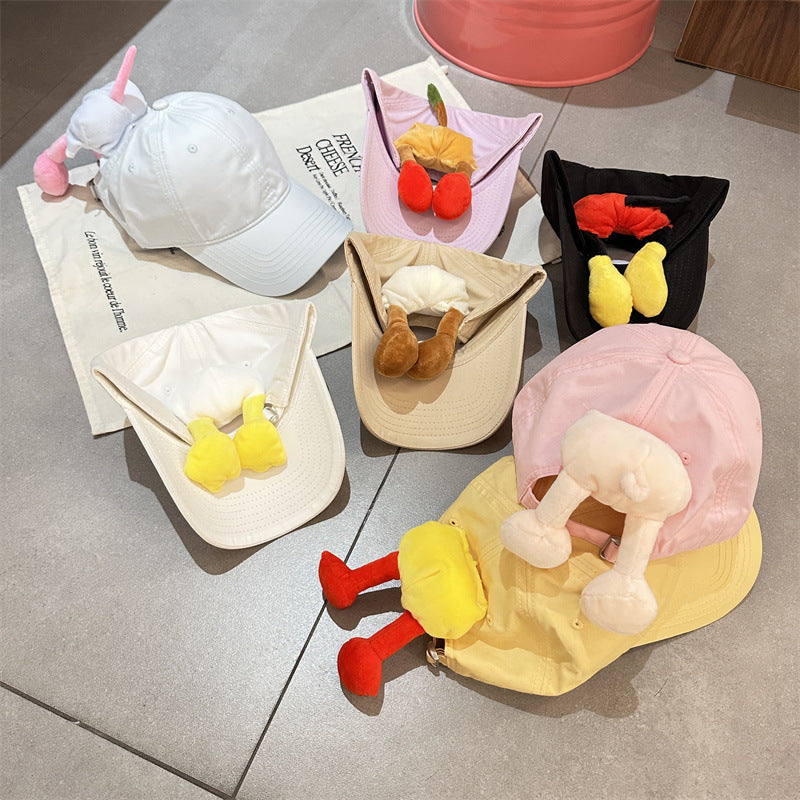 Y2k hot girl hat heavy industry mickey butt cartoon candy color baseball cap sunshade peaked cap