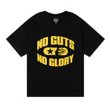 Hellstar T Shirt No Guts No Glory Print Short Sleeve T-Shirt