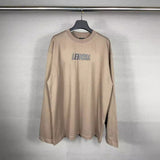 Men T-shirts Paris letter print old long-sleeved T-shirt casual bottoming shirt