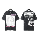 Hellstar T Shirt Washing Water Black Series Printed Short Sleeve T-Shirt